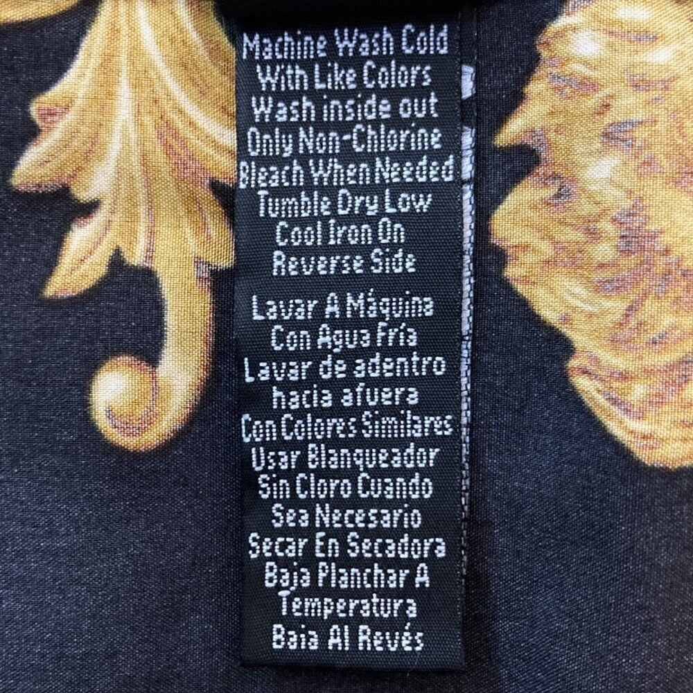 BAROQUE GOLD Drill Clothing Shirt 4X Black - Picture 11 of 11